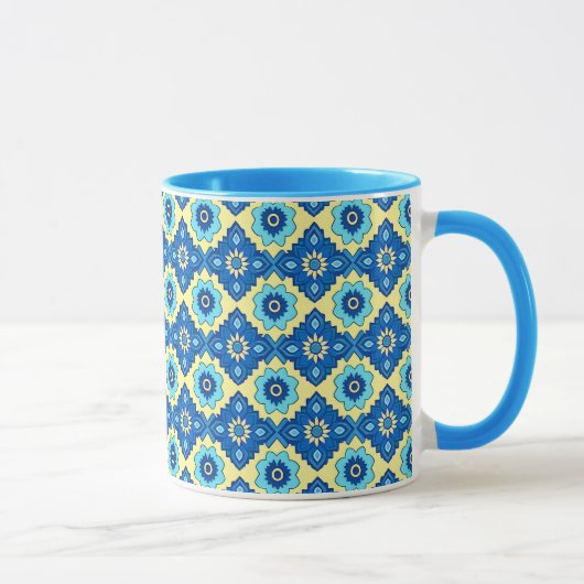 Dekoratives geometrisches Muster für Retro Tasse (Rechts)