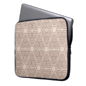 dekoratives geometrisches nahtloses Muster. Darste Laptopschutzhülle (Vorderseite Links)