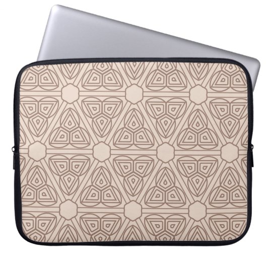 dekoratives geometrisches nahtloses Muster. Darste Laptopschutzhülle (Vorderseite)