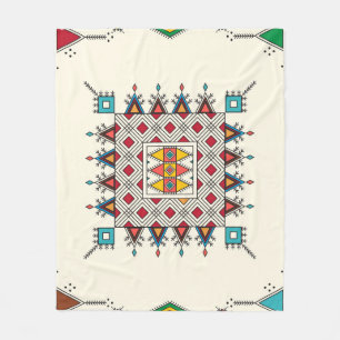 Dekoratives geometrisches Wiederholmuster, inspiri Fleecedecke