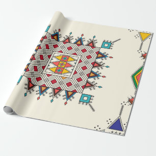 Dekoratives geometrisches Wiederholmuster, inspiri Geschenkpapier