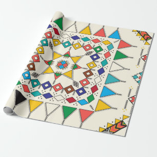 Dekoratives geometrisches Wiederholmuster, inspiri Geschenkpapier