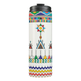 Dekoratives geometrisches Wiederholmuster, inspiri Thermosbecher