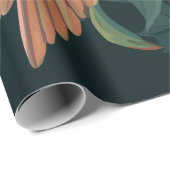 Dekoratives Geschenkpapier Kolibri Blumenmuster (Rolleneckpunkt)
