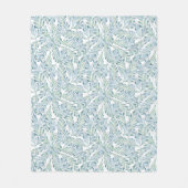 Dekoratives gestreiftes Blatt-Muster Fleecedecke (Vorderseite)