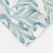 Dekoratives gestreiftes Blatt-Muster Fleecedecke (Ecke)