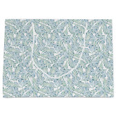 Dekoratives gestreiftes Blatt-Muster Große Geschenktüte (Vorderseite)