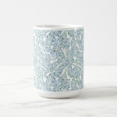 Dekoratives gestreiftes Blatt-Muster Kaffeetasse (Mittel)