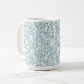 Dekoratives gestreiftes Blatt-Muster Kaffeetasse (Vorderseite Links)