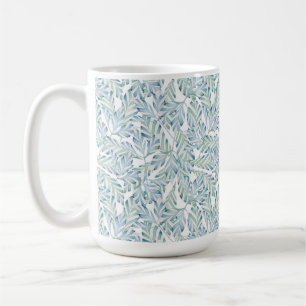 Dekoratives gestreiftes Blatt-Muster Kaffeetasse