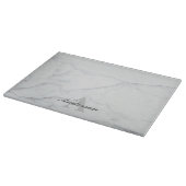 Dekoratives Glasscherbrett - Graumarmor Schneidebrett (Ecke)