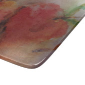 Dekoratives Glasschneiden-Brett mit Äpfeln Schneidebrett (Ecke)