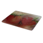 Dekoratives Glasschneiden-Brett mit Äpfeln Schneidebrett (Ecke)