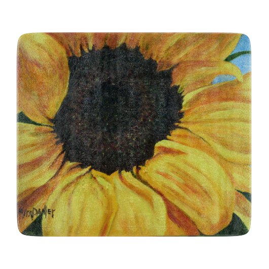 Dekoratives Glasschneidenbrett Schneidebrett (Vorderseite)