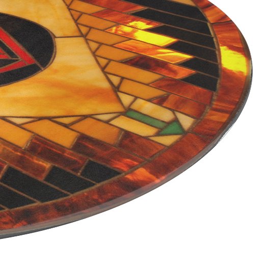 Dekoratives Glassschneidebrett 30,5 cm Schneidebrett (Ecke)