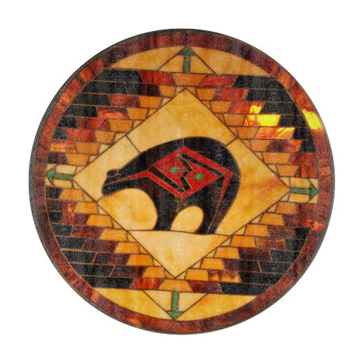 Dekoratives Glassschneidebrett 30,5 cm Schneidebrett (Vorderseite)