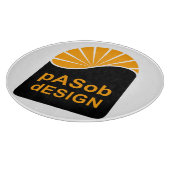 Dekoratives Glassschneidebrett 30,5 cm Schneidebrett (Ecke)