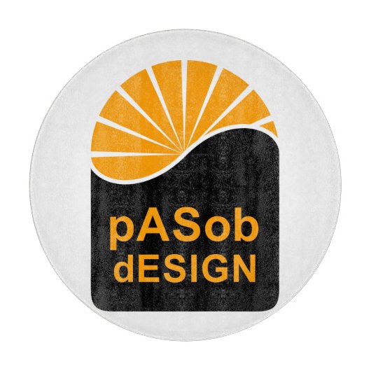 Dekoratives Glassschneidebrett 30,5 cm Schneidebrett (Vorderseite)