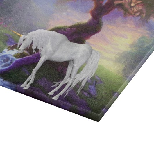 Dekoratives Glassschneidebrett 38 cm x 28 cm Schneidebrett (Ecke)