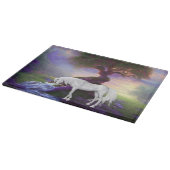 Dekoratives Glassschneidebrett 38 cm x 28 cm Schneidebrett (Ecke)