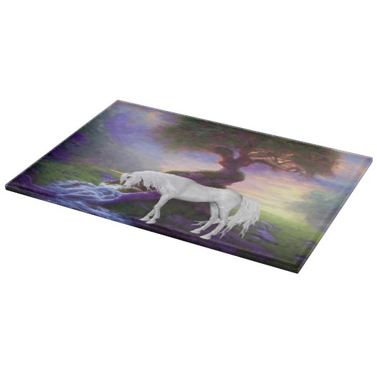 Dekoratives Glassschneidebrett 38 cm x 28 cm Schneidebrett (Ecke)