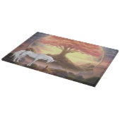 Dekoratives Glassschneidebrett 38 cm x 28 cm Schneidebrett (Ecke)