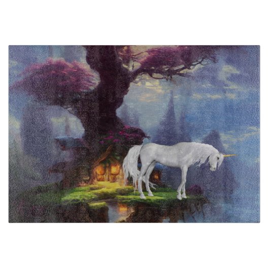 Dekoratives Glassschneidebrett 38 cm x 28 cm Schneidebrett (Vorderseite)