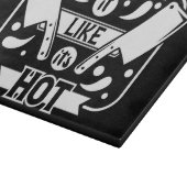 Dekoratives Glassschneidebrett 38 cm x 28 cm Schneidebrett (Ecke)