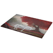 Dekoratives Glassschneidebrett 38 cm x 28 cm Schneidebrett (Ecke)