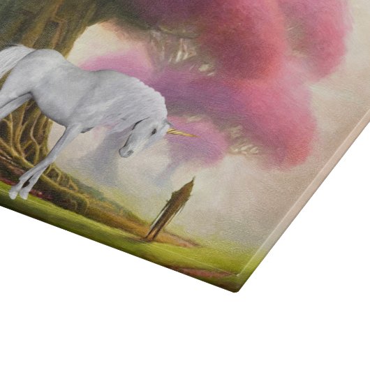 Dekoratives Glassschneidebrett 38 cm x 28 cm Schneidebrett (Ecke)