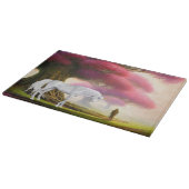 Dekoratives Glassschneidebrett 38 cm x 28 cm Schneidebrett (Ecke)