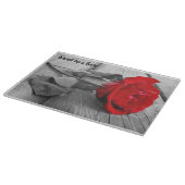 Dekoratives Glassschneidebrett 38 cm x 28 cm Schneidebrett (Ecke)