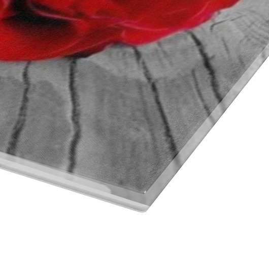 Dekoratives Glassschneidebrett 38 cm x 28 cm Schneidebrett (Ecke)