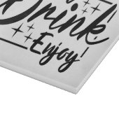 Dekoratives Glassschneidebrett 38 cm x 28 cm Schneidebrett (Ecke)