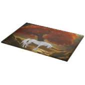 Dekoratives Glassschneidebrett 38 cm x 28 cm Schneidebrett (Ecke)