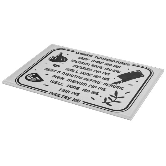 Dekoratives Glassschneidebrett 38 cm x 28 cm Schneidebrett (Ecke)