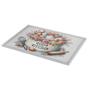 Dekoratives Glassschneidebrett 38 cm x 28 cm Schneidebrett