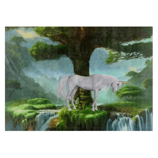 Dekoratives Glassschneidebrett 38 cm x 28 cm Schneidebrett (Vorderseite)