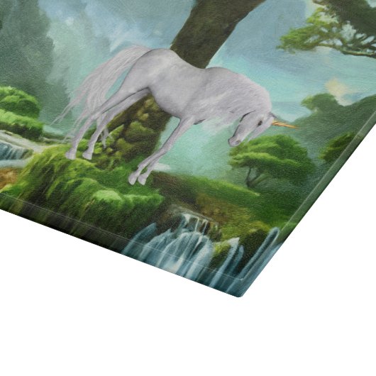 Dekoratives Glassschneidebrett 38 cm x 28 cm Schneidebrett (Ecke)