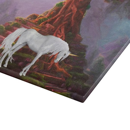 Dekoratives Glassschneidebrett 38 cm x 28 cm Schneidebrett (Ecke)