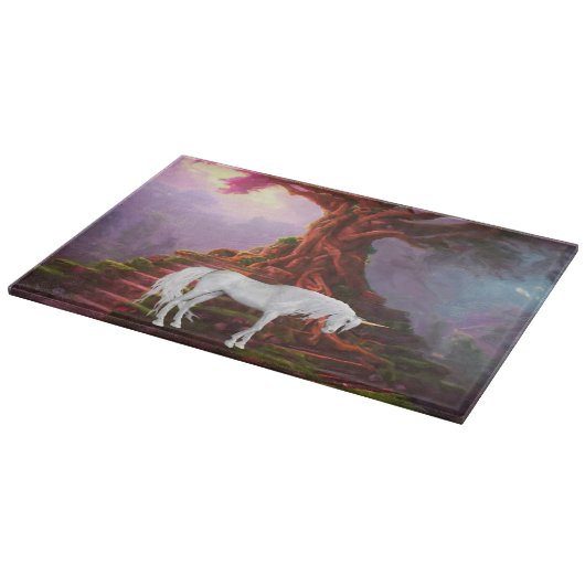 Dekoratives Glassschneidebrett 38 cm x 28 cm Schneidebrett (Ecke)