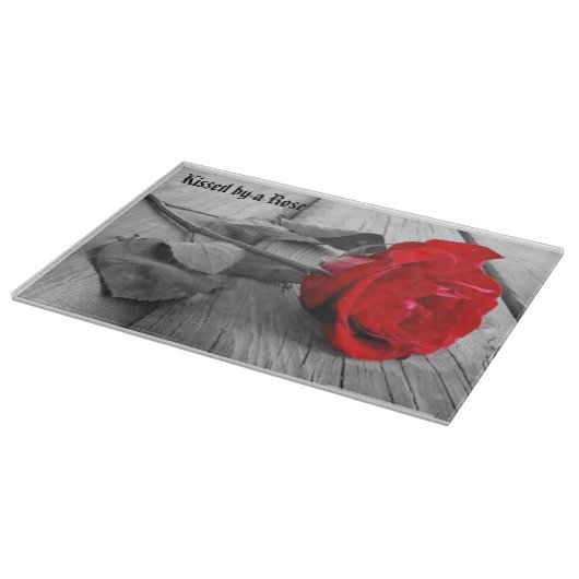 Dekoratives Glassschneidebrett 38 cm x 28 cm Schneidebrett (Ecke)