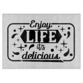 Dekoratives Glassschneidebrett 38 cm x 28 cm Schneidebrett (Vorderseite)