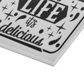 Dekoratives Glassschneidebrett 38 cm x 28 cm Schneidebrett (Ecke)