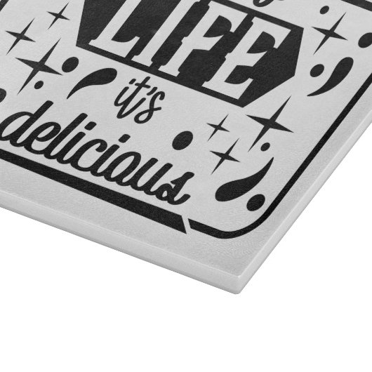 Dekoratives Glassschneidebrett 38 cm x 28 cm Schneidebrett (Ecke)