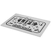 Dekoratives Glassschneidebrett 38 cm x 28 cm Schneidebrett (Ecke)