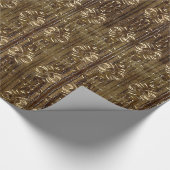 Dekoratives Gold Brown Muster Elegant Geschenkpapier (Ecke)