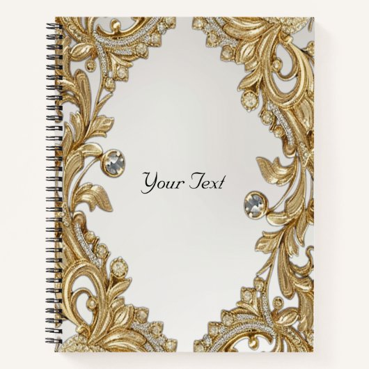 Dekoratives Gold-Notebook Notizblock (Vorderseite)