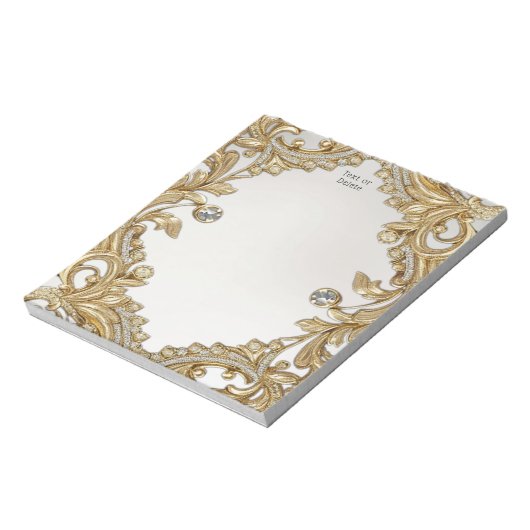 Dekoratives Gold Notepad Notizblock (Rotiert)