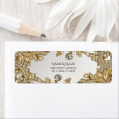 Dekoratives Gold-Rücksendeadresse-Label (Insitu)